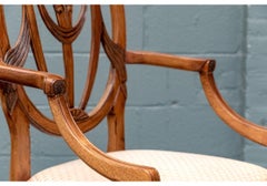 Schöner Satz von acht Hepplewhite Stil Schild zurück Esszimmerstühle