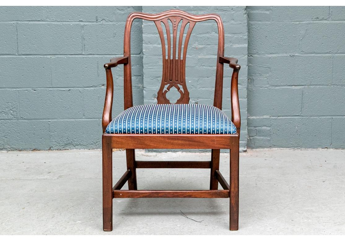 Fine Set Of Eight Mahogany Hepplewhite Style Dining Chairs For Sale 5