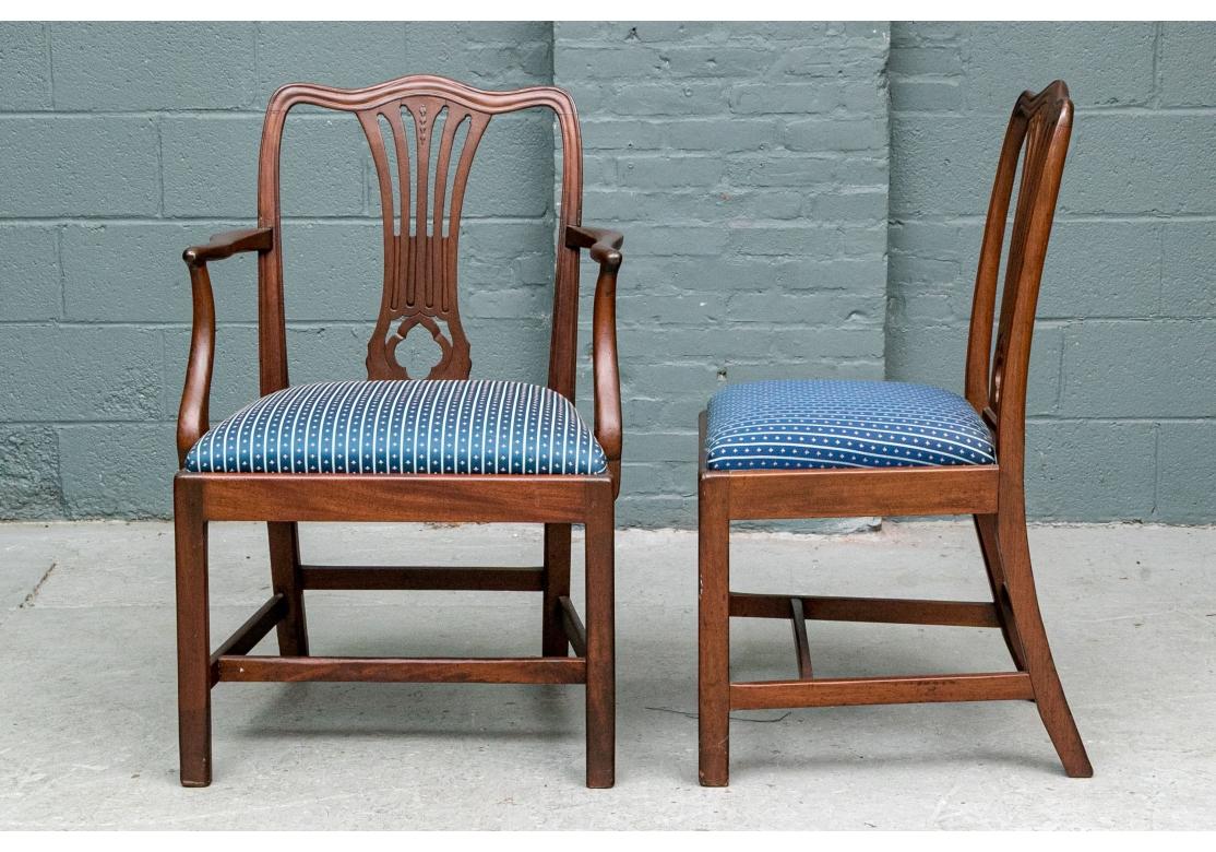 Fine Set Of Eight Mahogany Hepplewhite Style Dining Chairs For Sale 6