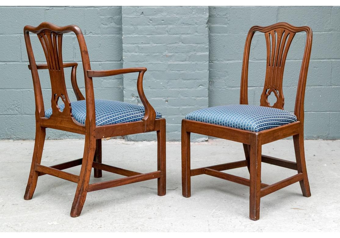Fine Set Of Eight Mahogany Hepplewhite Style Dining Chairs For Sale 8