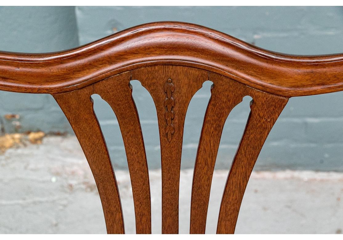Fine Set Of Eight Mahogany Hepplewhite Style Dining Chairs For Sale 12