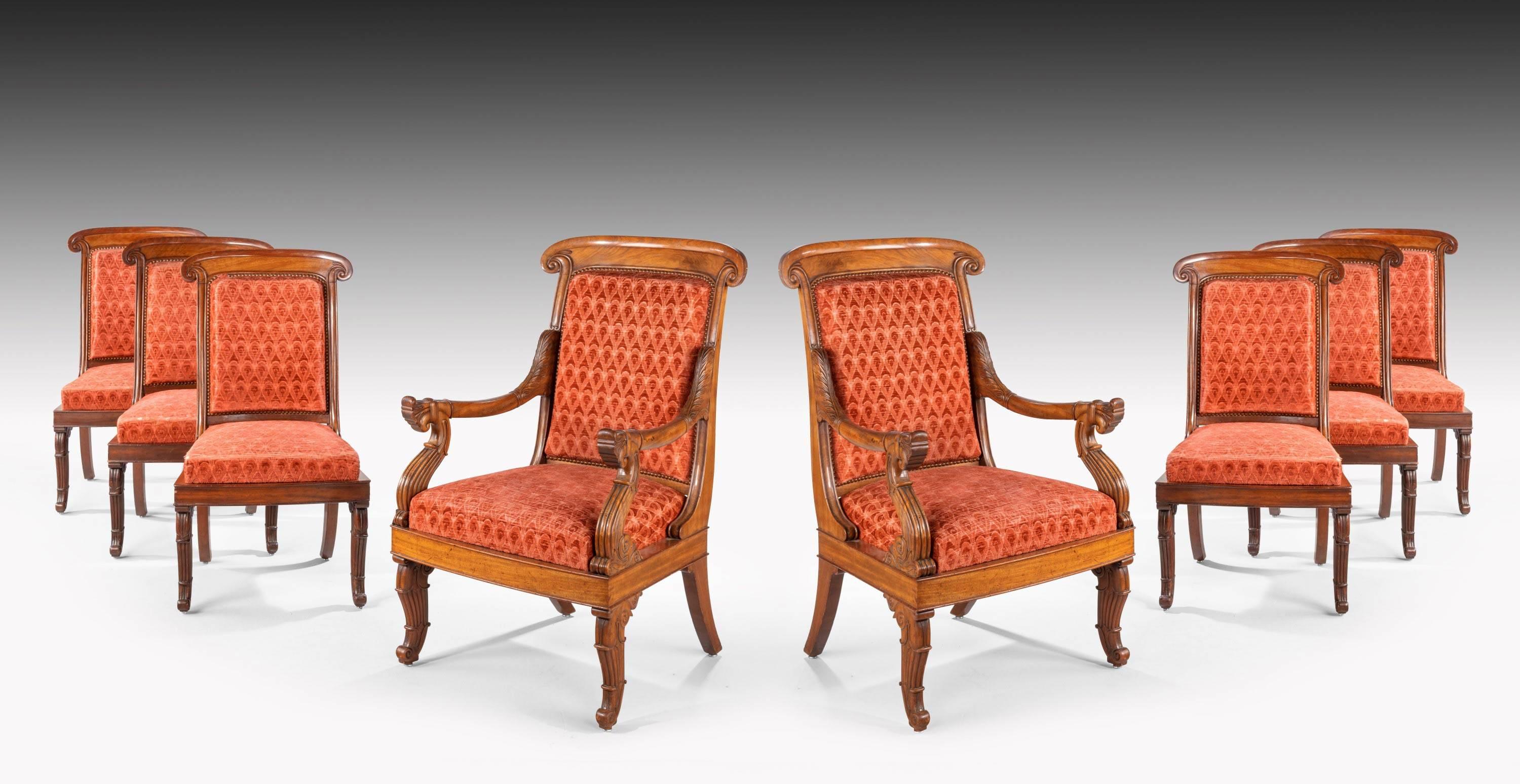 Fine Set of Eight William IV Period Chairs In Good Condition In Peterborough, Northamptonshire