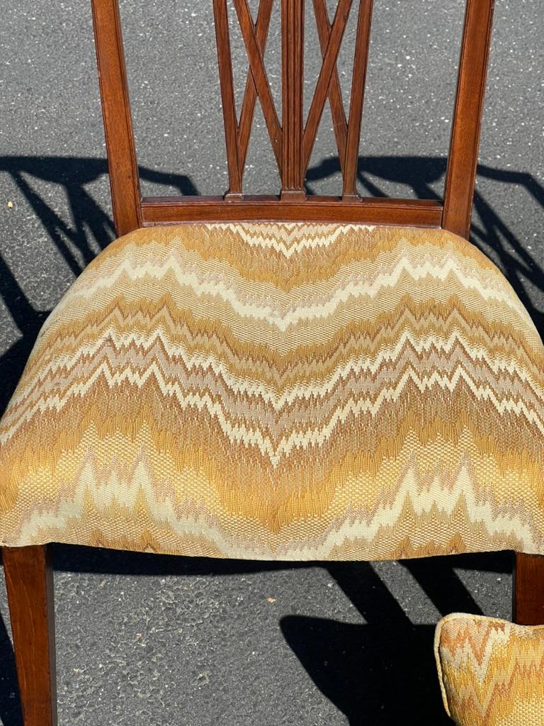 Fine Set of Four Antique 18th Century Carved Mahogany Hepplewhite Chairs For Sale 5