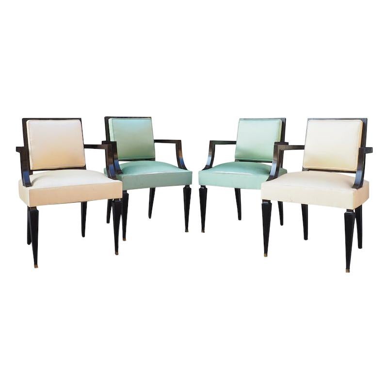 Fine Set of Four Chairs Attributed to André Arbus For Sale