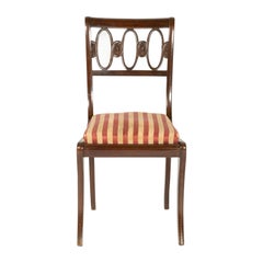Fine Set of Four Mahogany Chairs, Italy, circa 1950