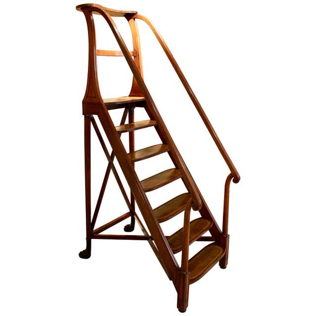 Spiral Library Steps at 1stDibs