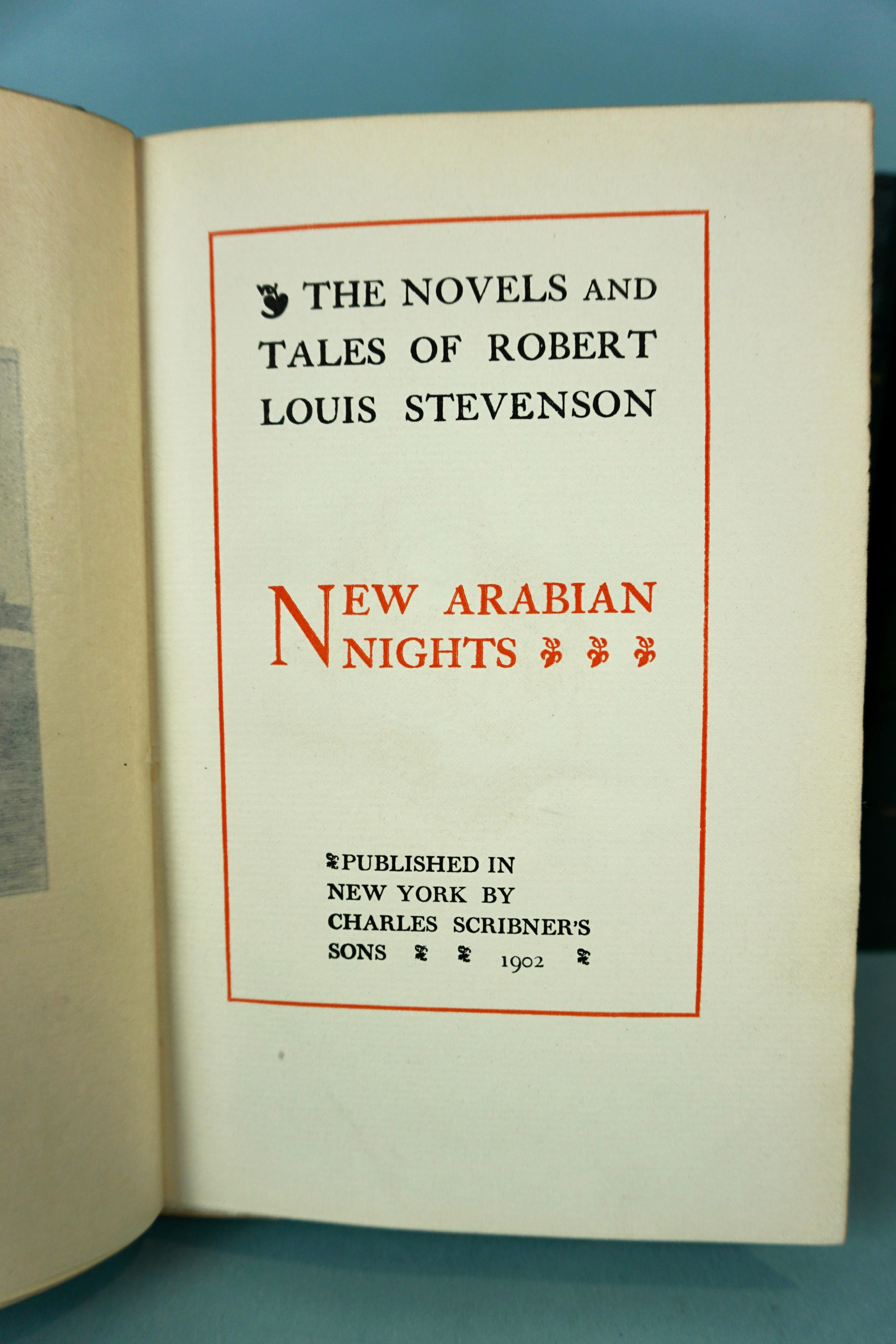 Fine Set of Robert Louis Stevenson's Works in 26 Blue Leatherbound Volumes 7