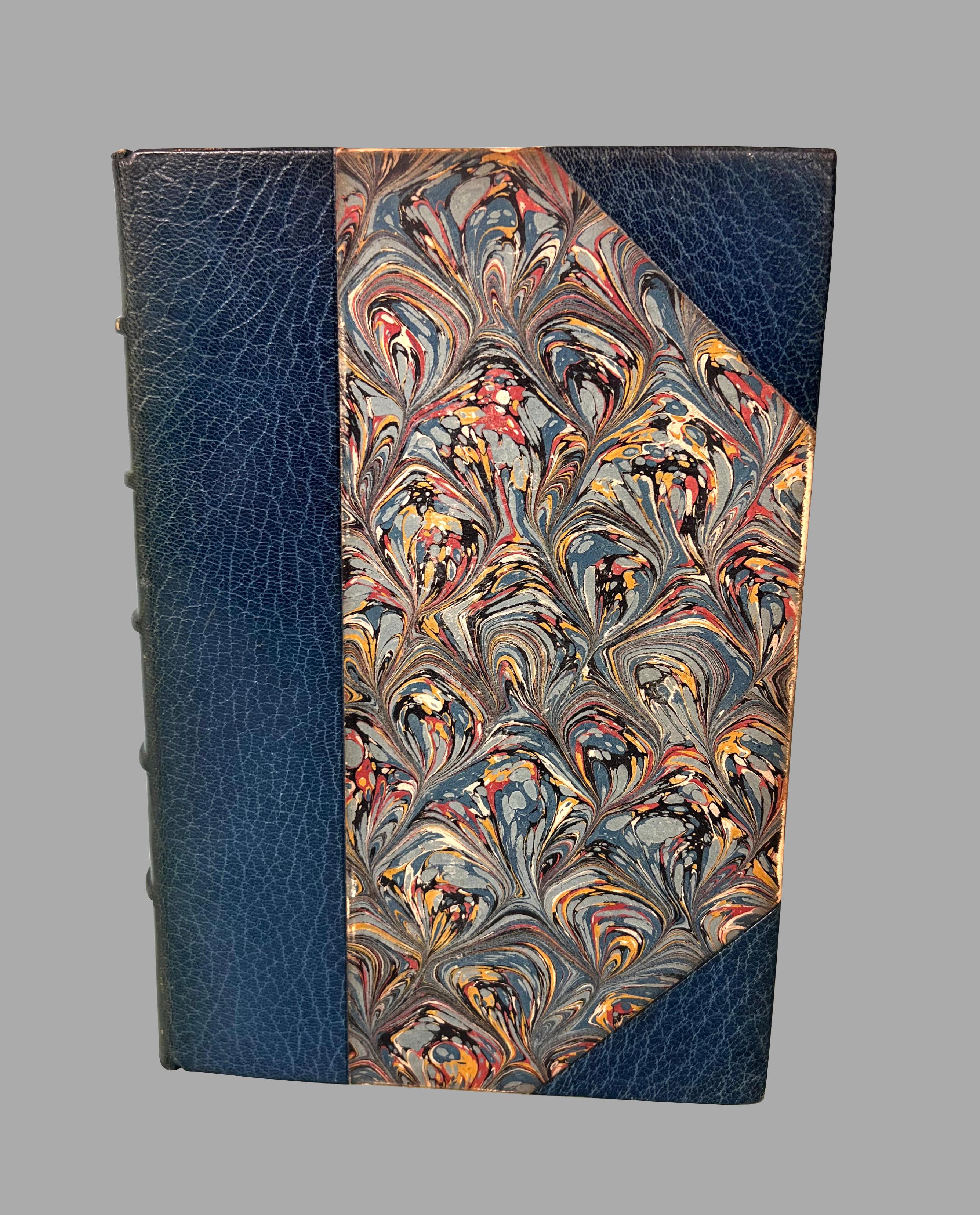 Fine Set of Robert Louis Stevenson's Works in 26 Blue Leatherbound Volumes 2