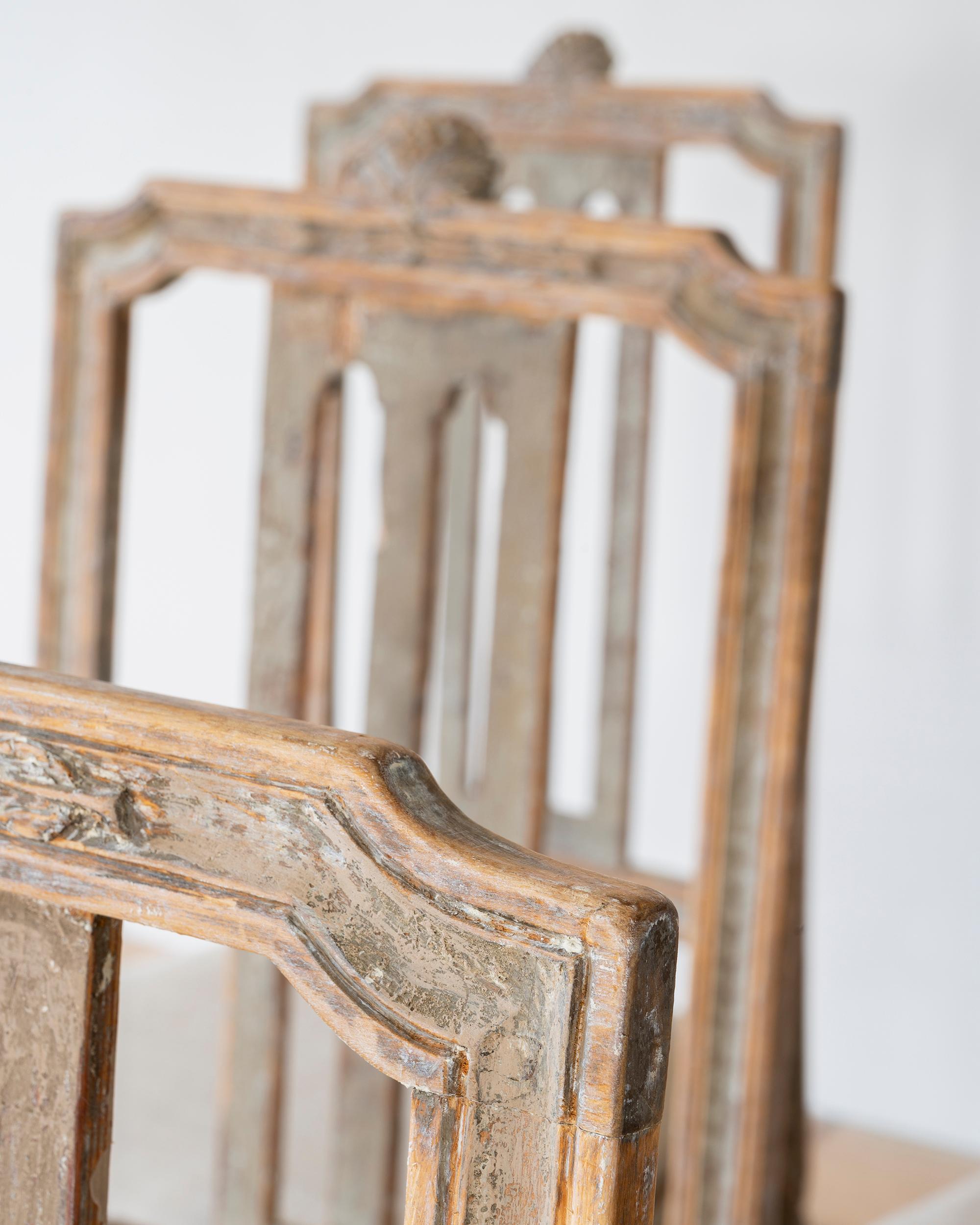 Fine Set of Six 18th Century Gustavian Chairs For Sale 1