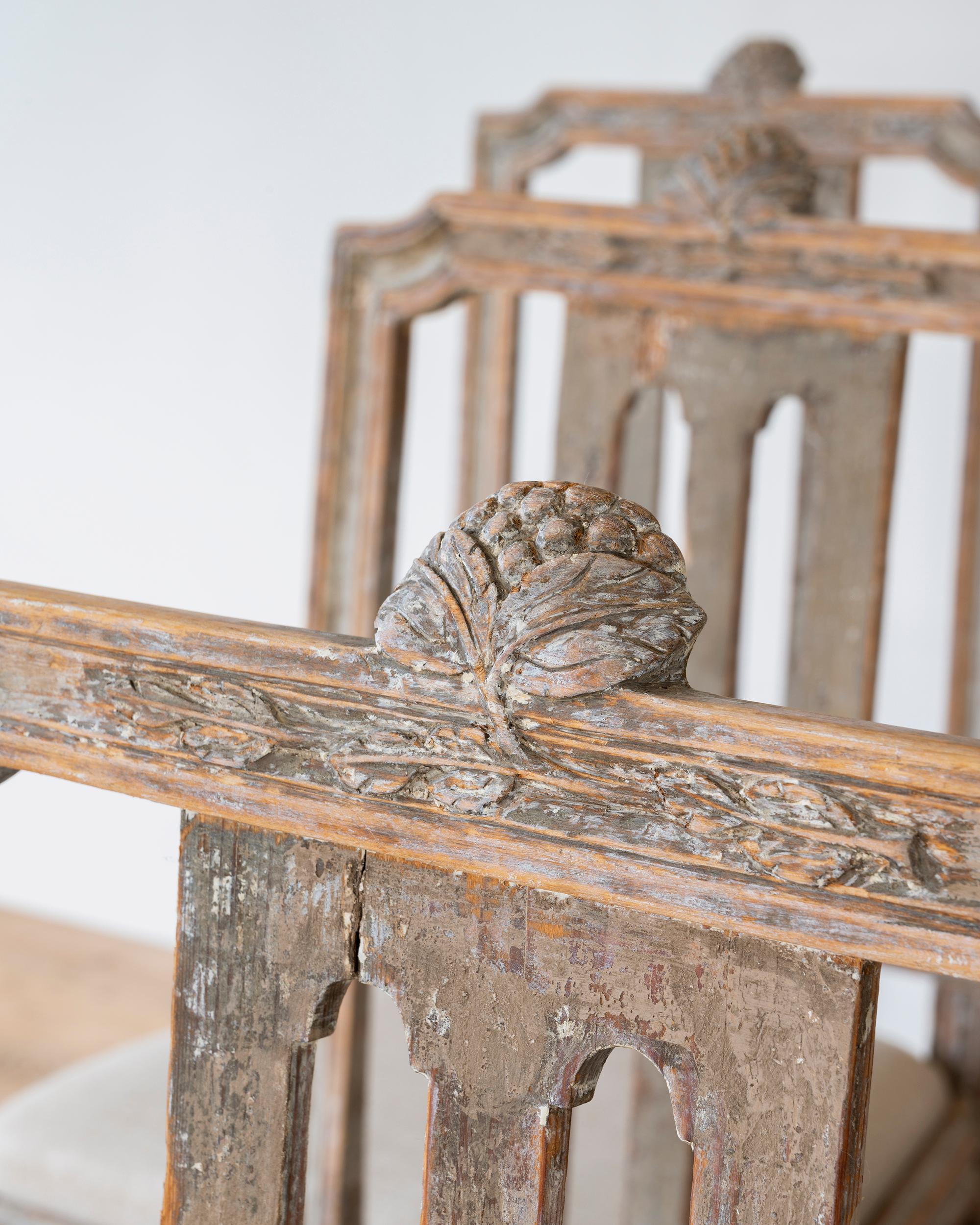 Fine Set of Six 18th Century Gustavian Chairs For Sale 2