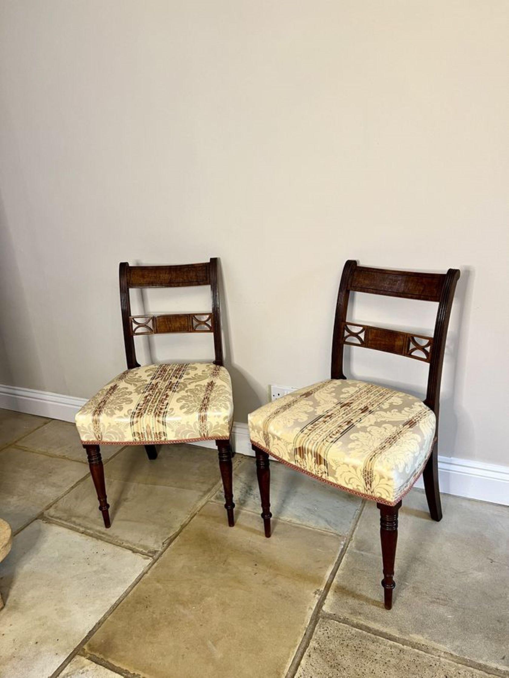 Fine set of six antique George III quality mahogany dining chairs  In Good Condition For Sale In Ipswich, GB