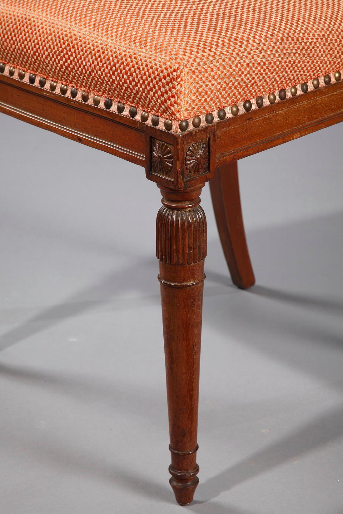 19th Century Fine Set of Six Chairs by JB Jacob, French circa 1815