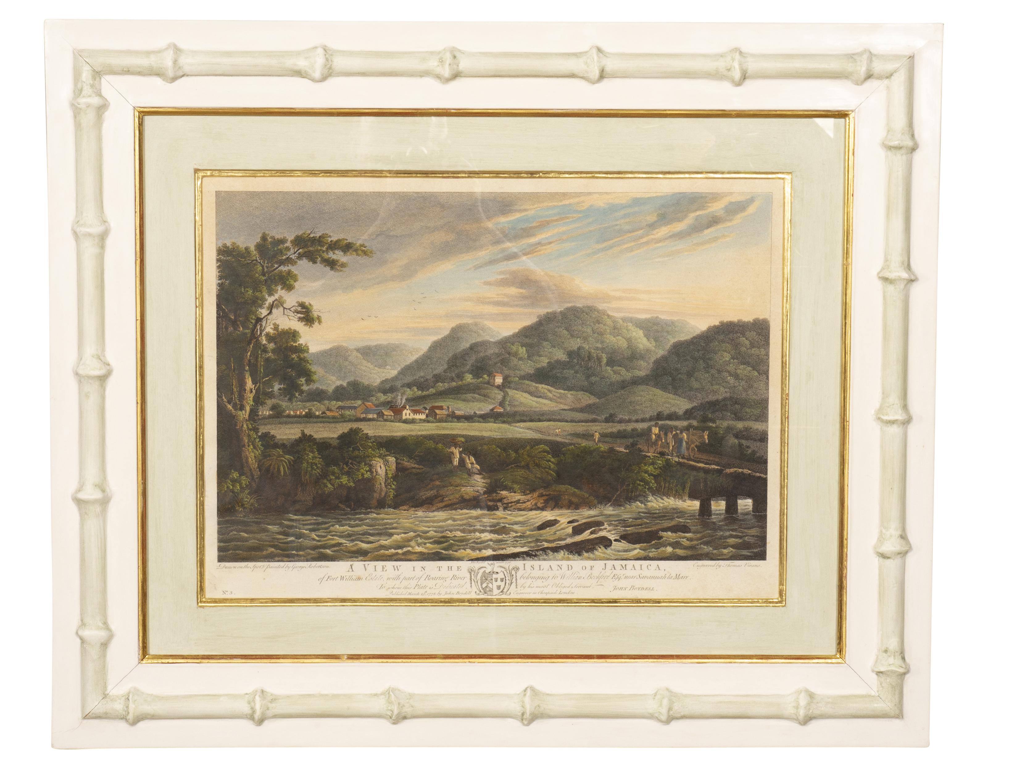 English Fine Set of Six Framed Engravings 