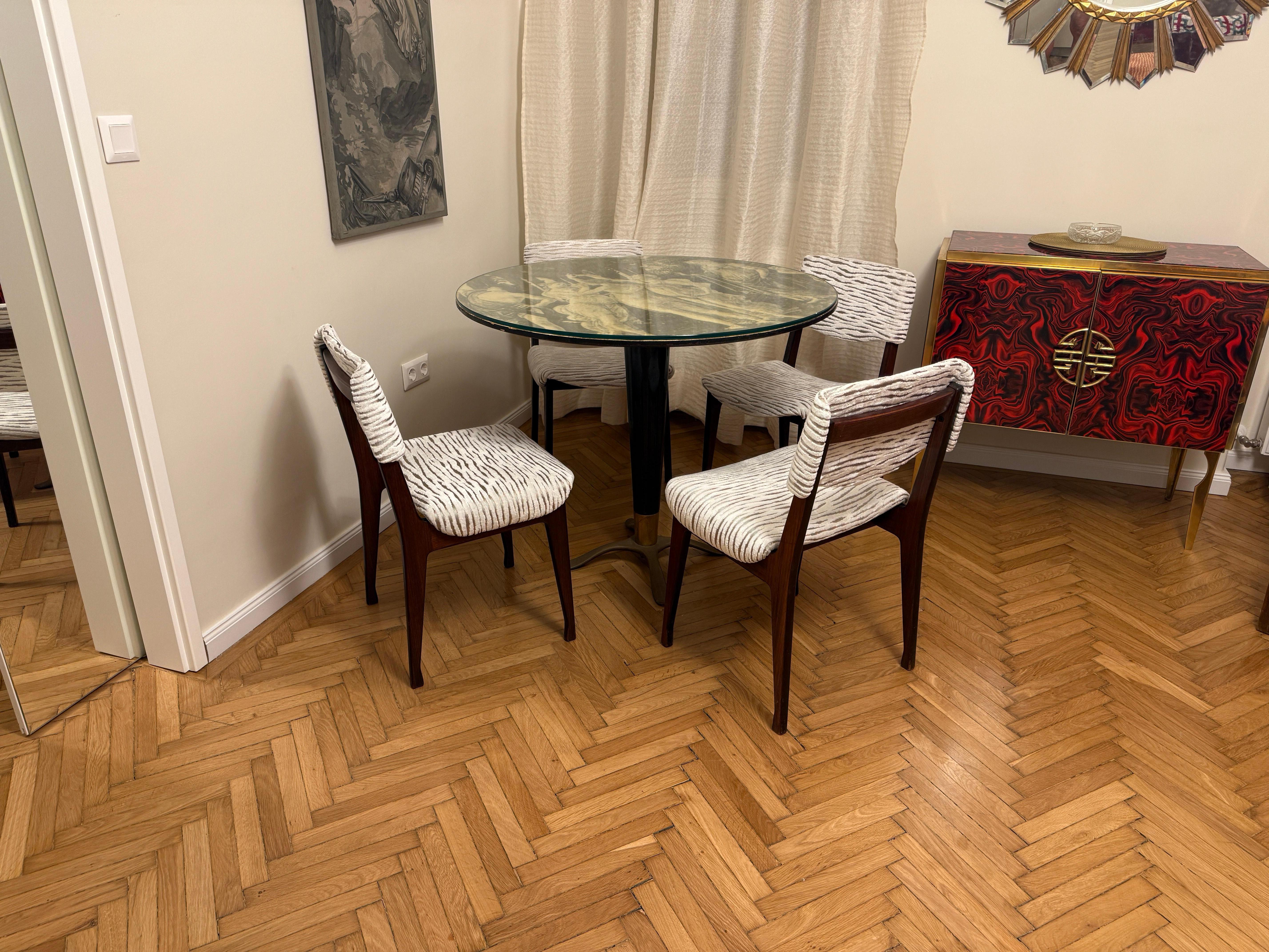 Fine Set of Six Italian Mid Century  Wood Chairs, 1950' im Zustand „Hervorragend“ im Angebot in Rome, IT