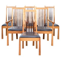 Fine Set Of Six Kevin Kopil Floating World Dining Chairs