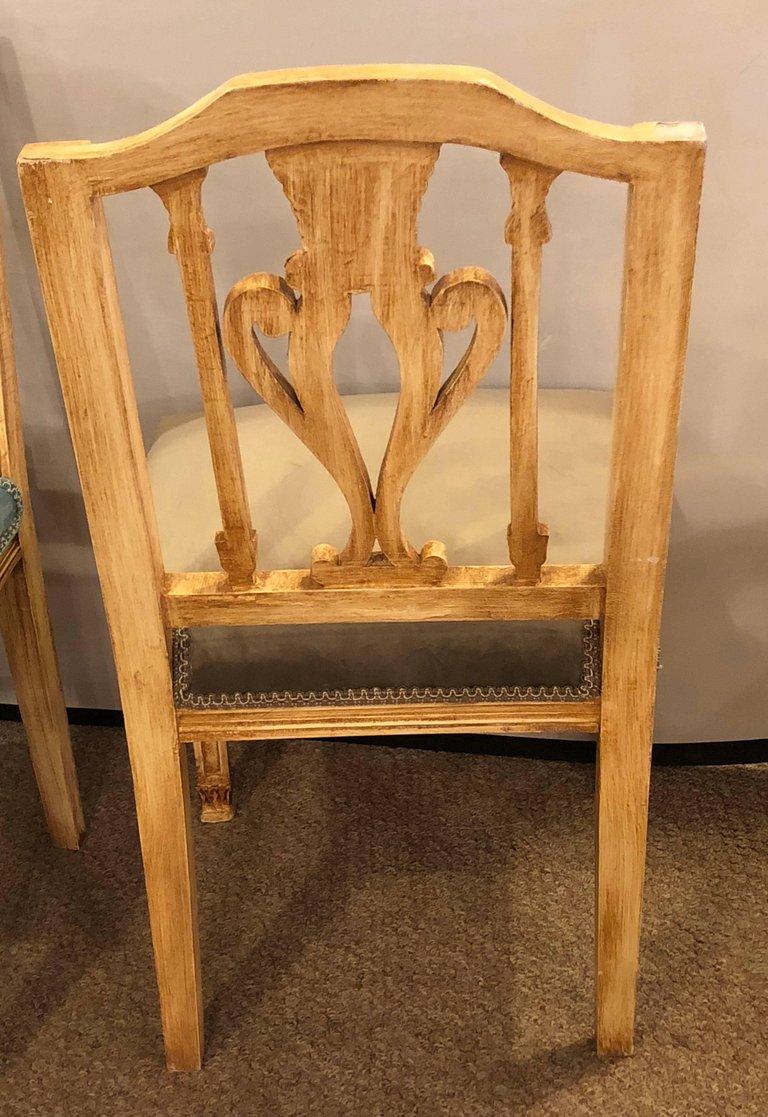 Fine Set of Six Regency Painted Dining Chairs in the Manner of Maison Jansen 5