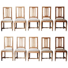 Fine Set of Ten 19th Century Gustavian Chairs Fine Set of Ten 19th Century Gustavian Chairs