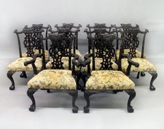Fine Set of Ten Late 19th Century Chippendale Style Dining Chairs