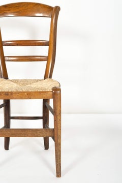 Fine Set of Two Walnut Chairs, Italy, Early 1900
