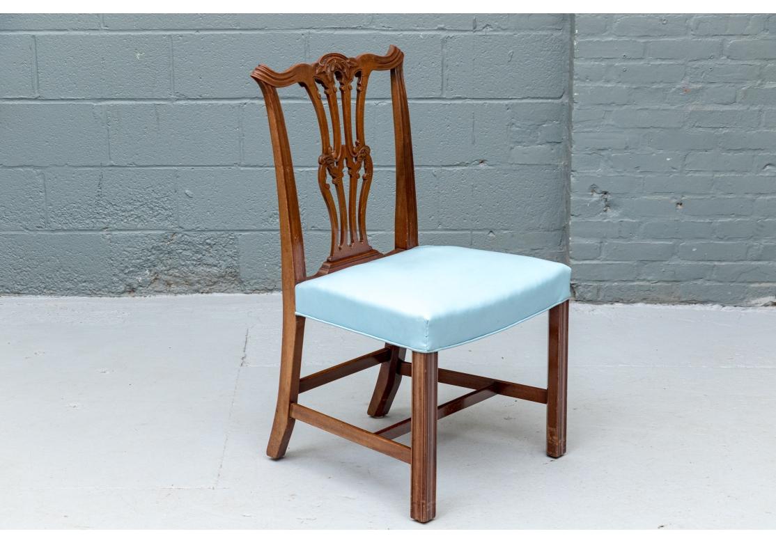 Feines Set von gut geschnitzten Chippendale-Stil Esszimmerstühlen im Angebot 6