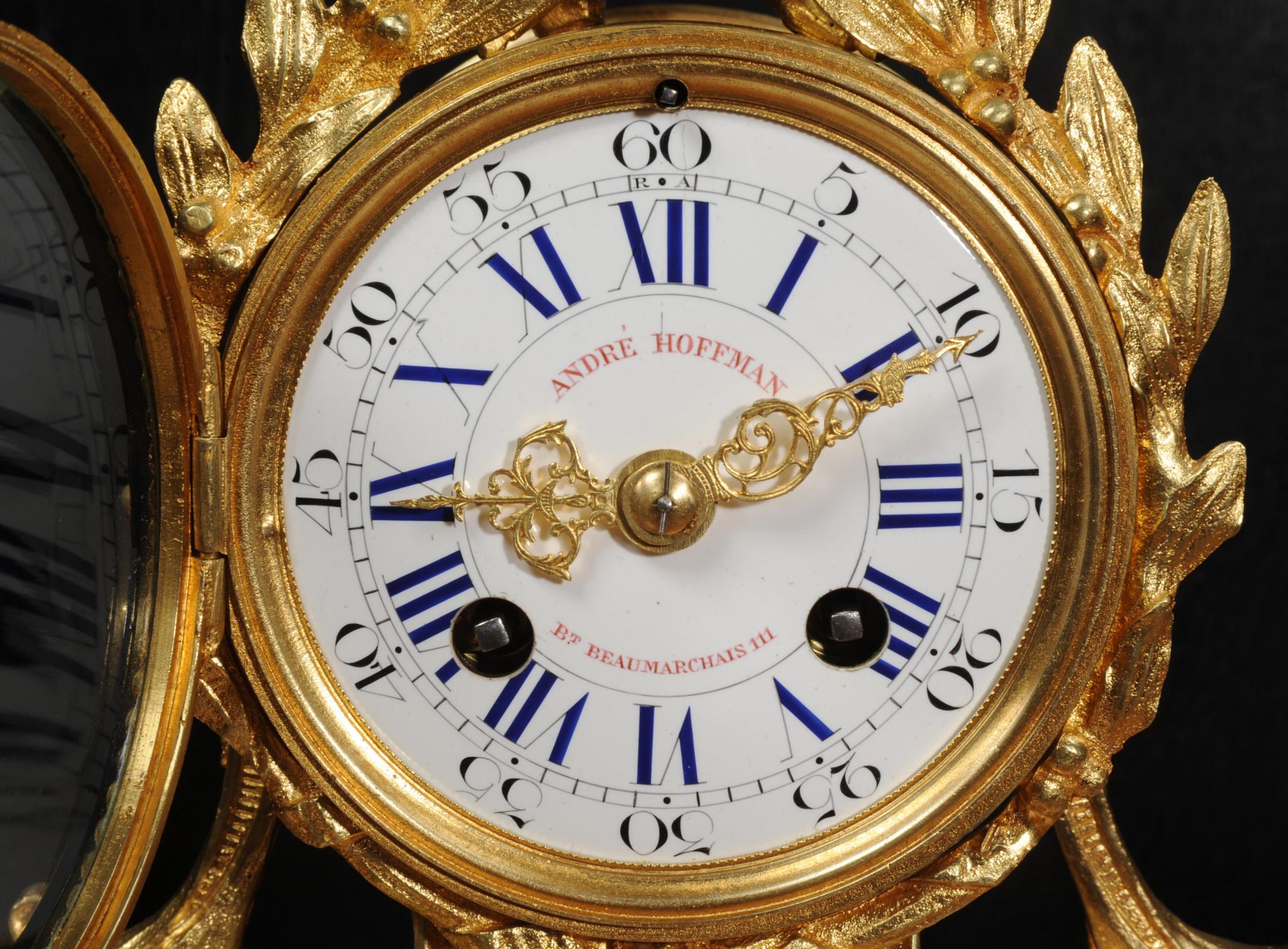 Fine Sevres Porcelain and Ormolu Antique French Clock For Sale 4