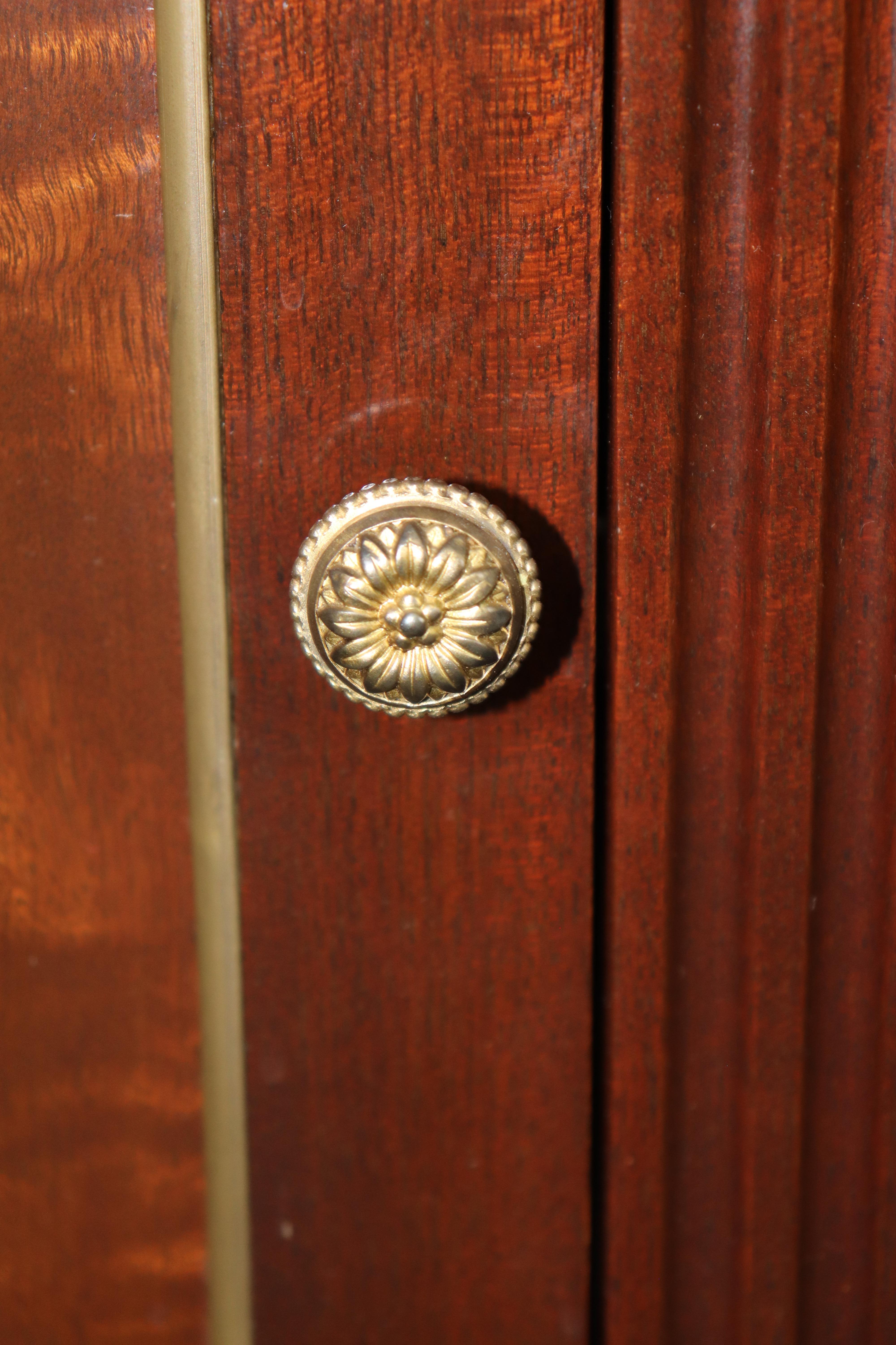Fine SHALLOW DEPTH Maison Jansen Style Directoire Marble Top Mahogany Sideboard For Sale 6