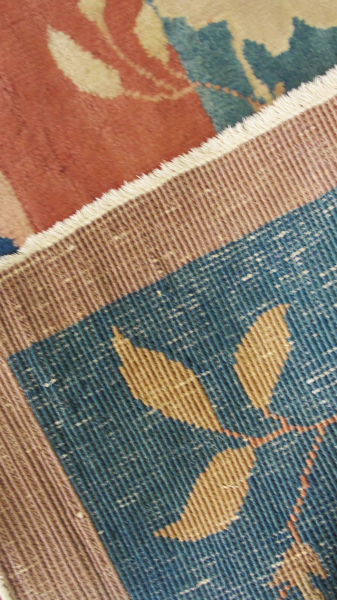 Chinese Fine Shinny Wool Art Deco Carpet