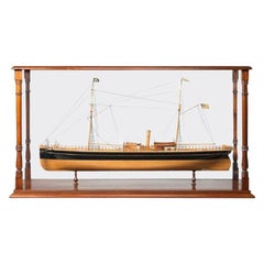 Antique Fine Shipyard Model of a Steamship