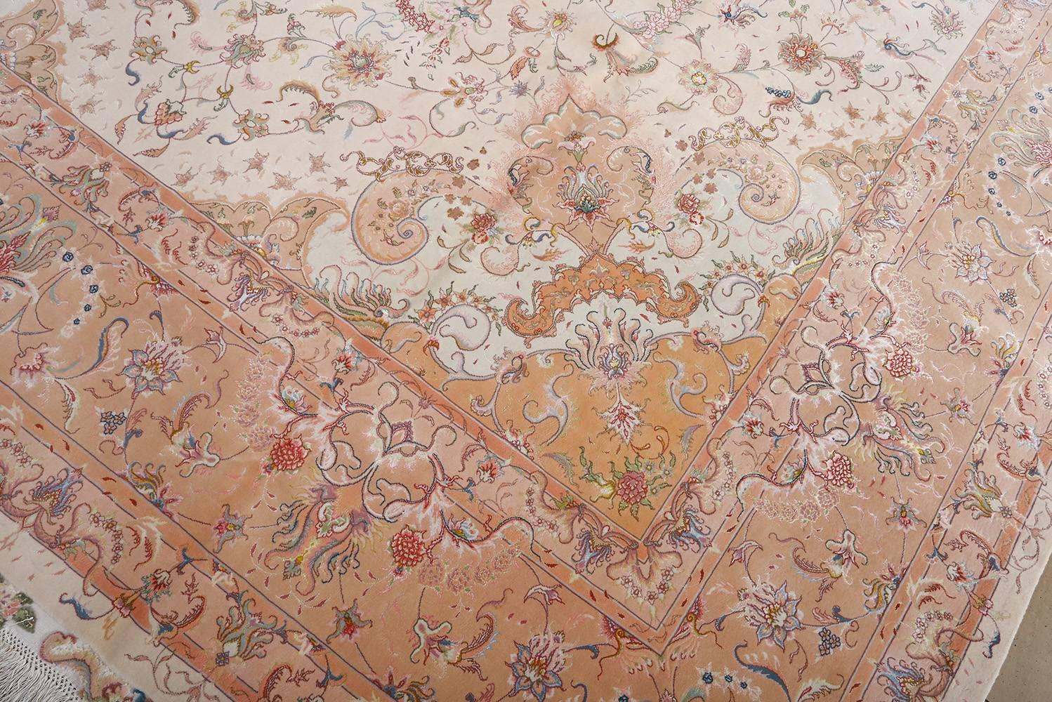 Wool Nazmiyal Collection Vintage Tabriz Persian Rug. Size: 11 ft 3 in x 16 ft 8 in 