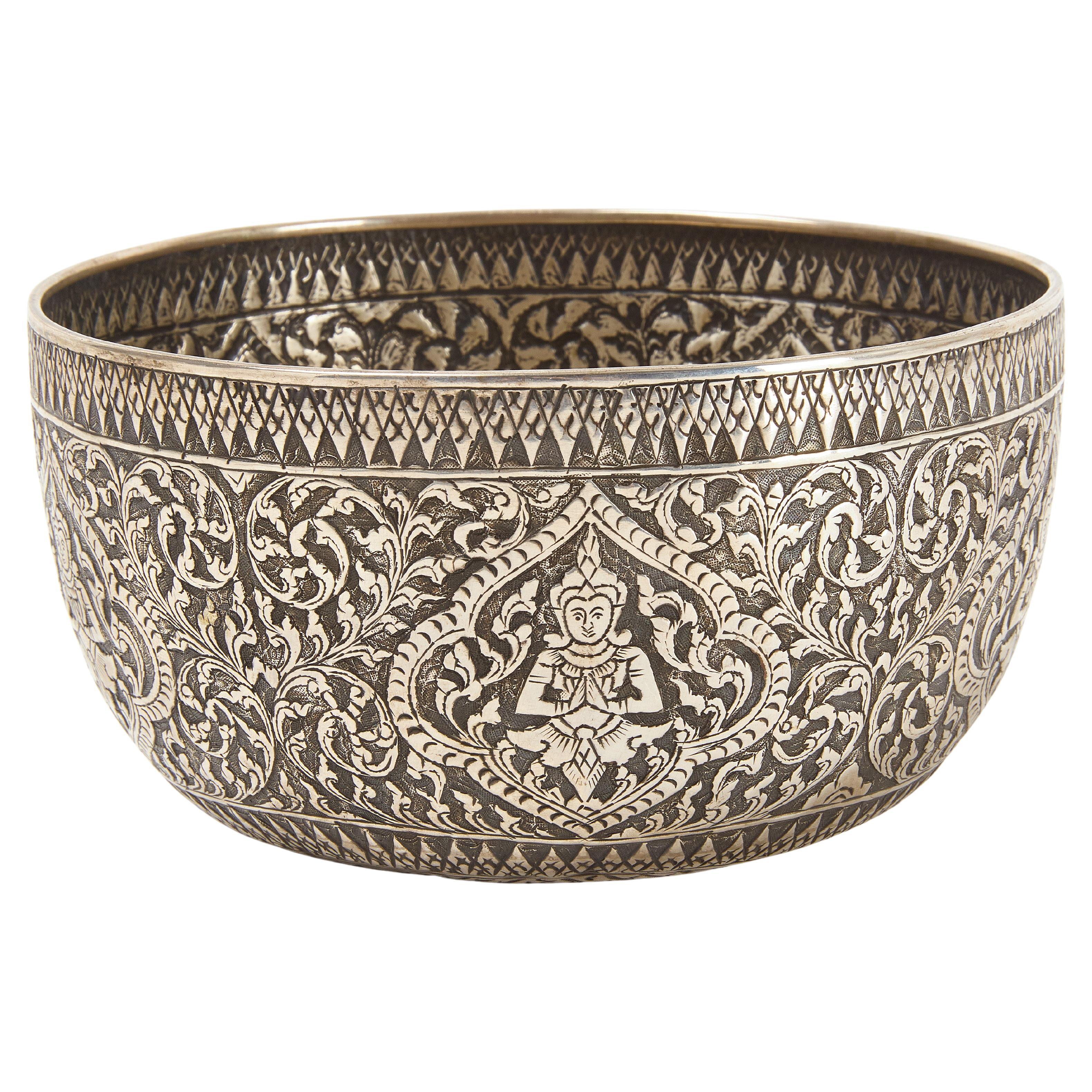 Cuenco fino de plata de Siam (Tailandia) en venta