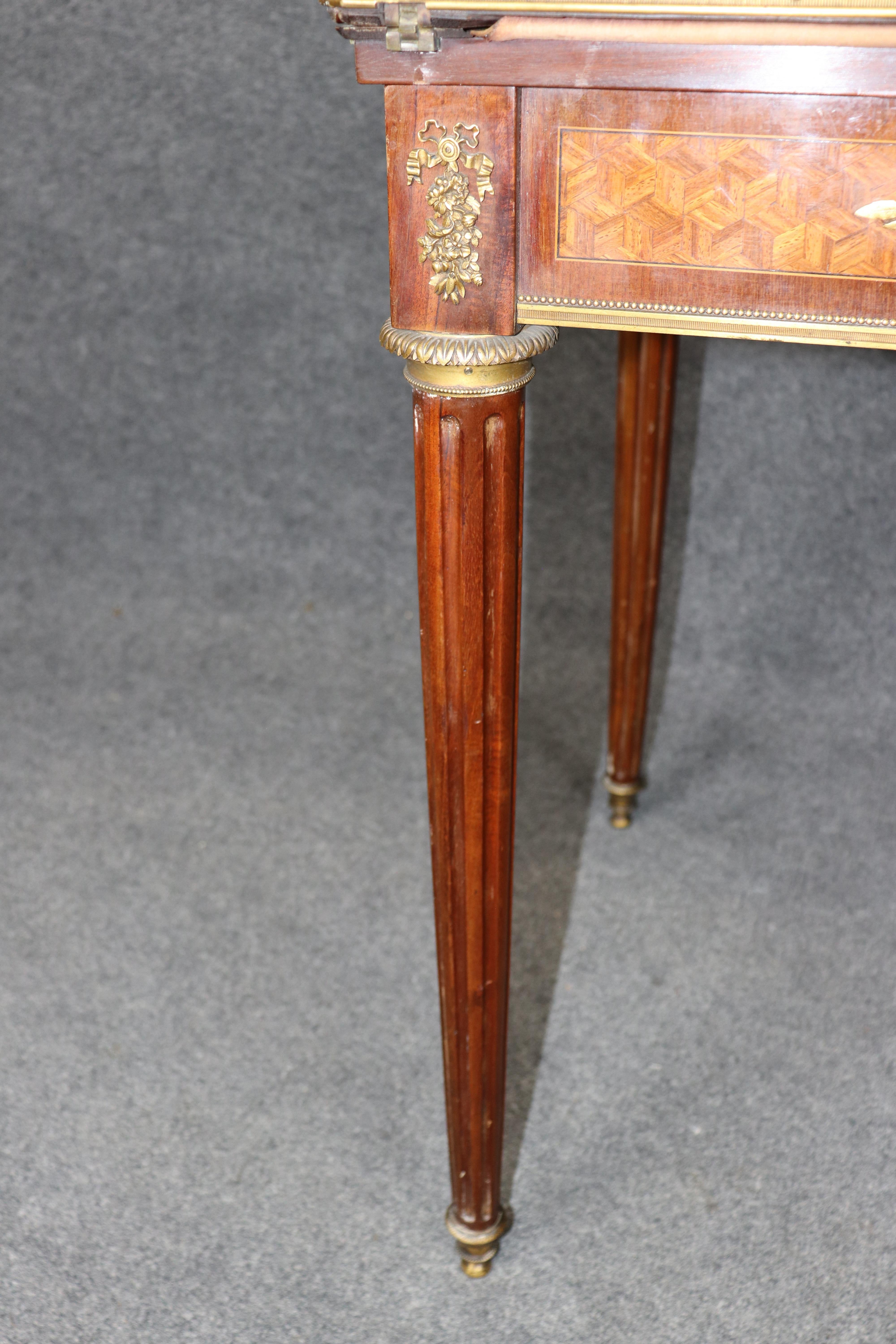 Fine Signed Paul Sormani Kingwood Marquetry Napking Folding Card Games Table 4