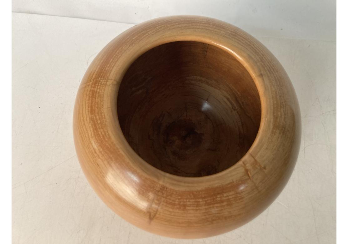 Fine Signed Turned And Polished Maple Vessel For Sale 1