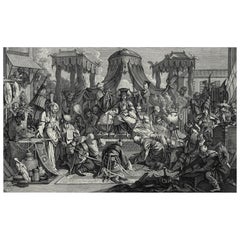 Fine silk hand-embroidery, meticulously recreating François Boucher's Design