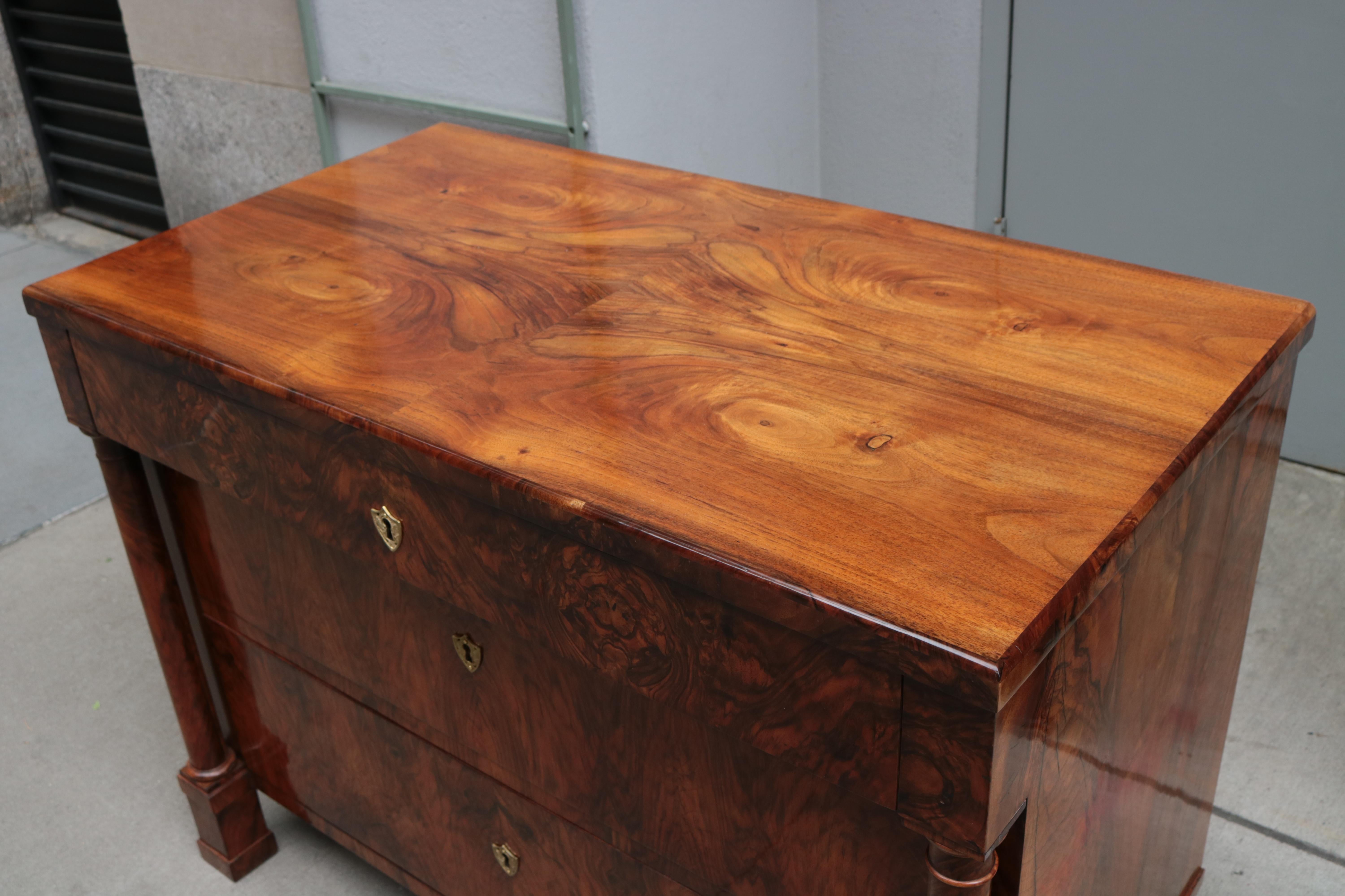 Mid-19th Century Fine Single Biedermeier Chest of Drawers For Sale
