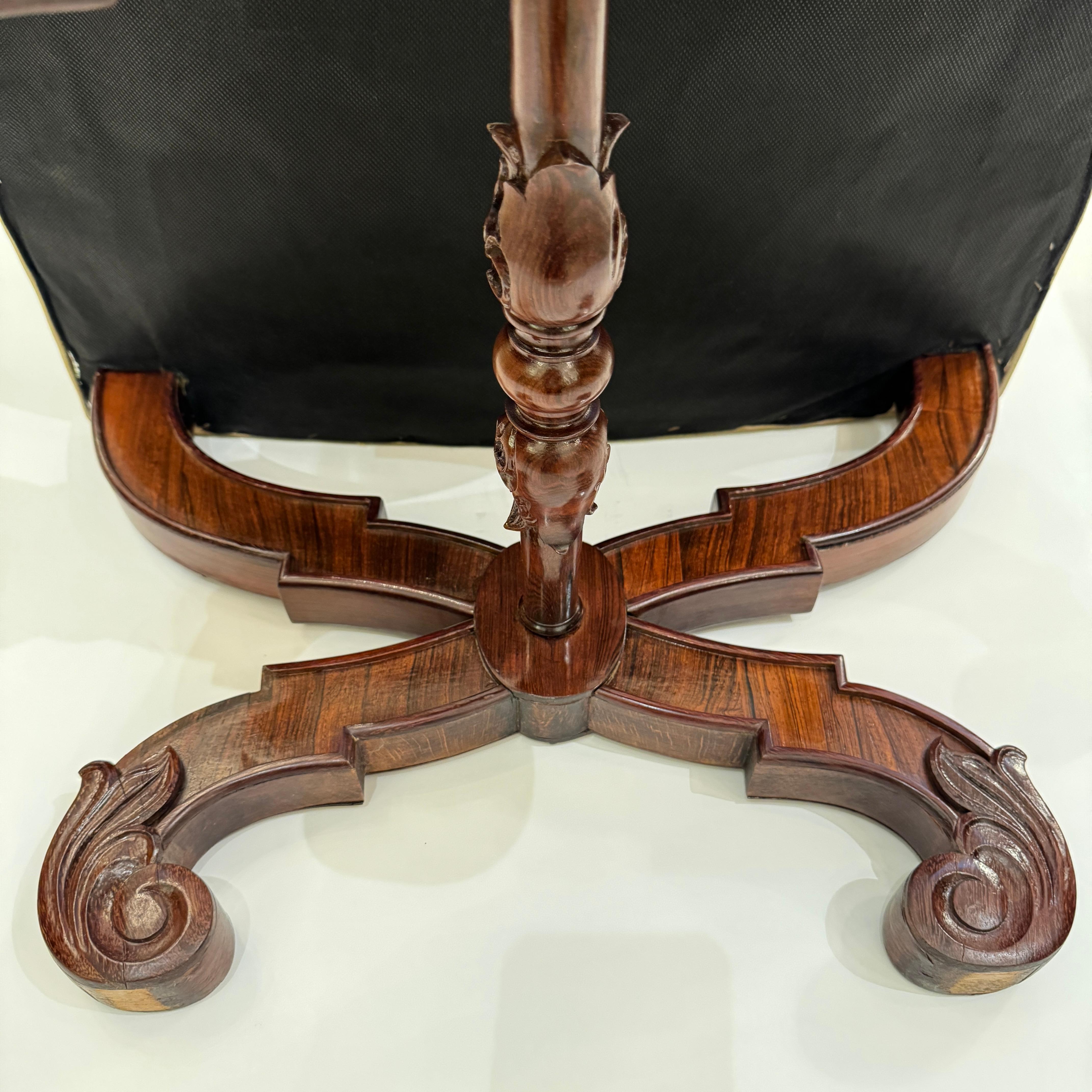 Fabric Fine single Neoclassical Stool For Sale