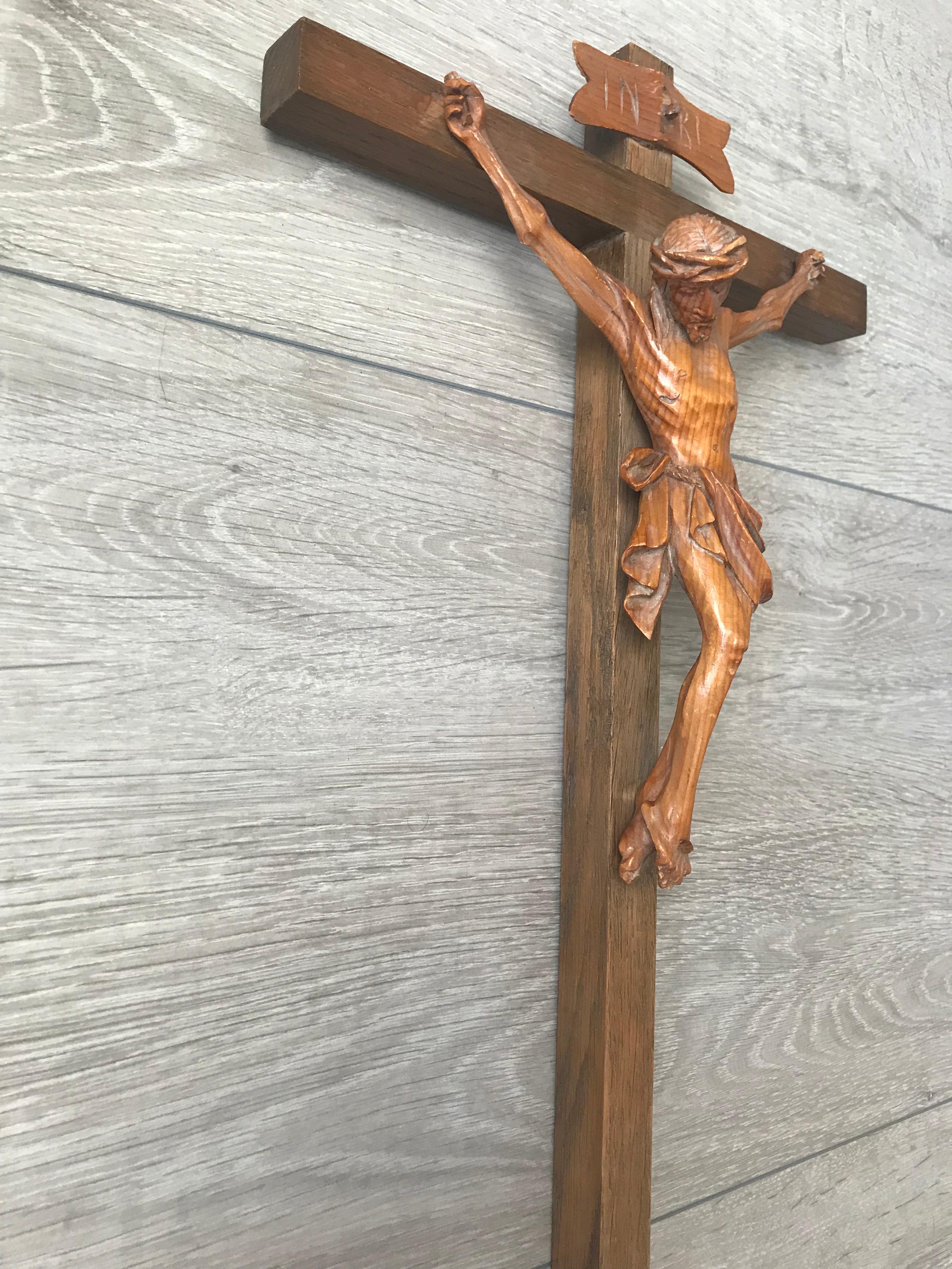 wood carved crucifix