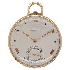 Fine Slim Vintage 18kt Yellow Gold Audemars Piguet Pocket Watch, 19 Jewels