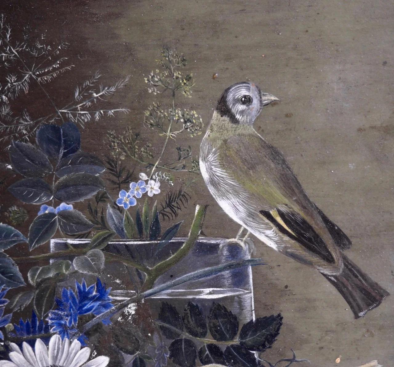 Canvas Fine small flower painting, attributed to I.L. Jensen, signed and dated “71” For Sale