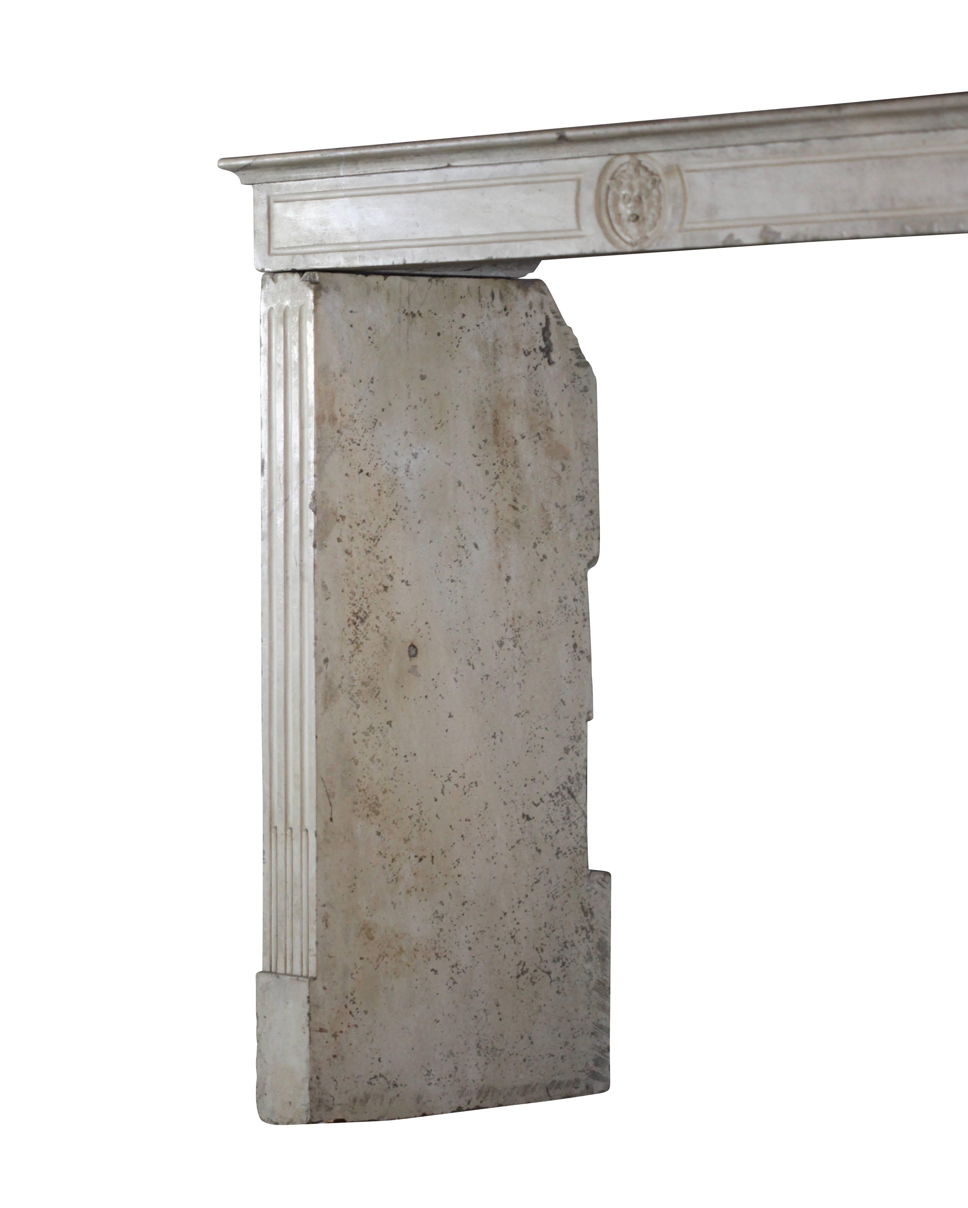 Fine Small French Limestone Antique Fireplace Surround For Sale 2