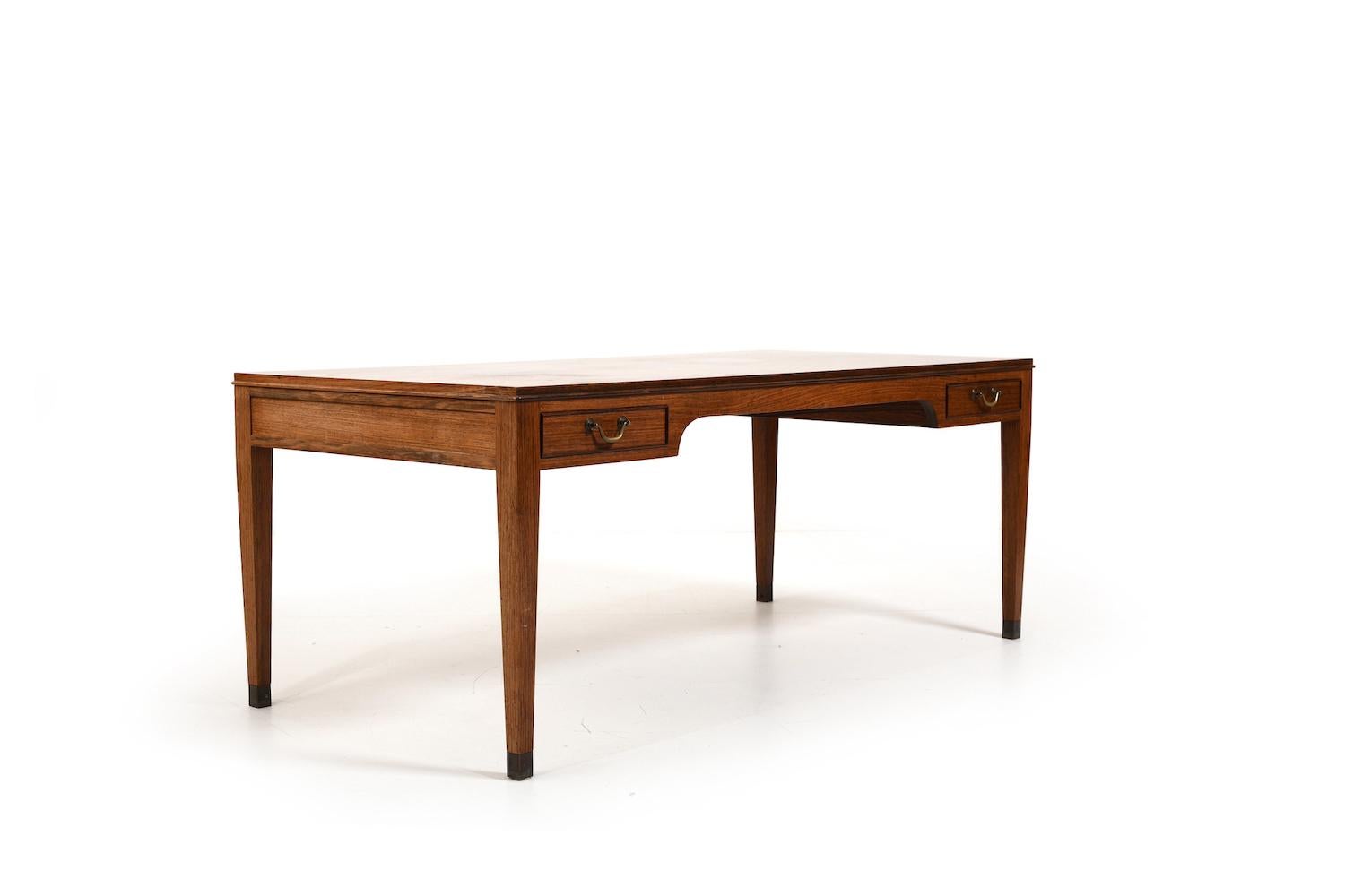 Wood Fine Sofa Table by Frits Henningsen 1940s For Sale