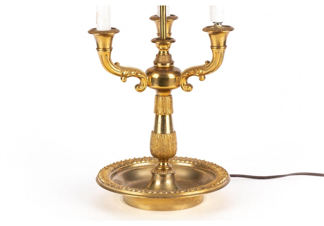 Campaign Fine Solid Brass Bouillotte Lamp
