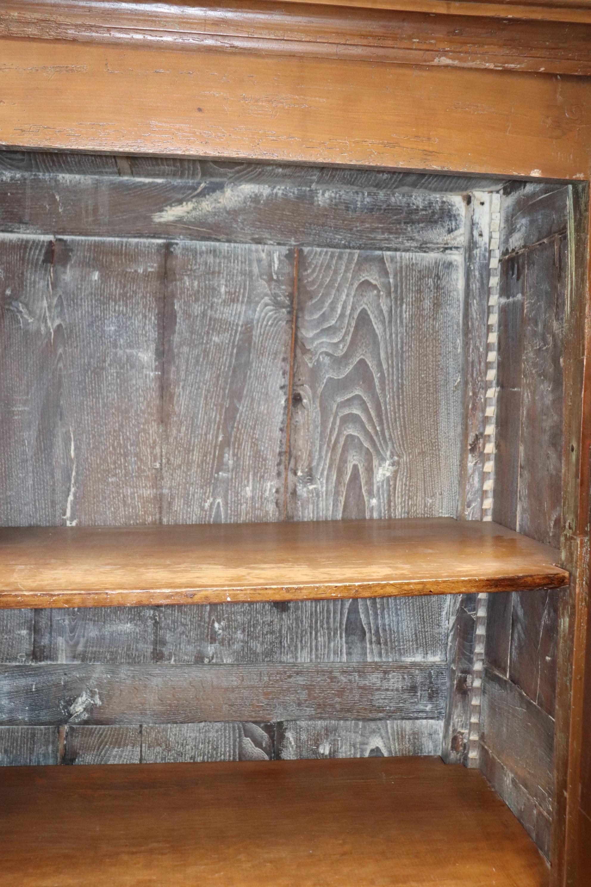 Fine Solid Oak Single Door French Country Armoire Bonnetiere Circa 1840s For Sale 1