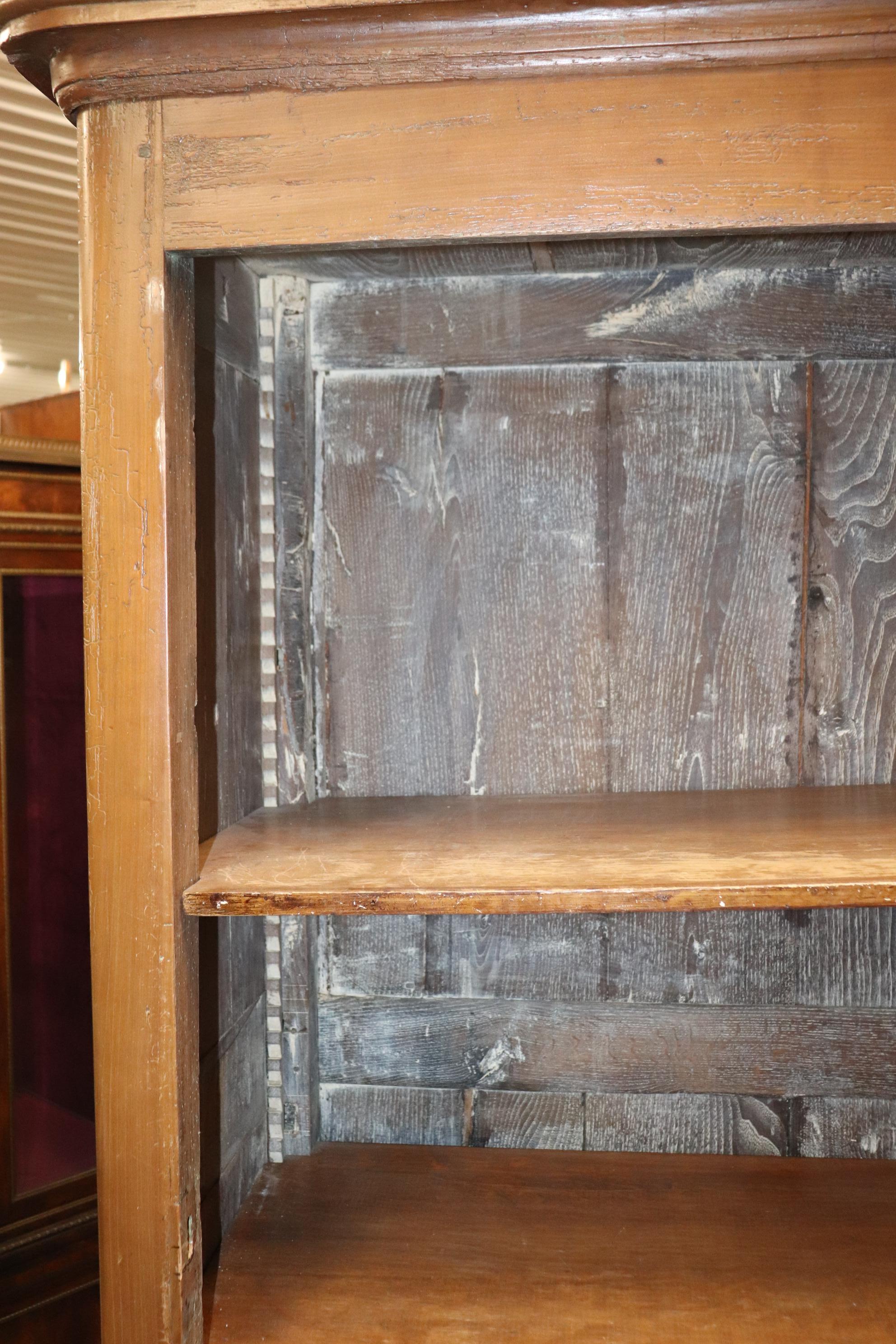 Fine Solid Oak Single Door French Country Armoire Bonnetiere Circa 1840s For Sale 2