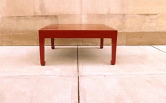 Fine Square Red Lacquer Low Table