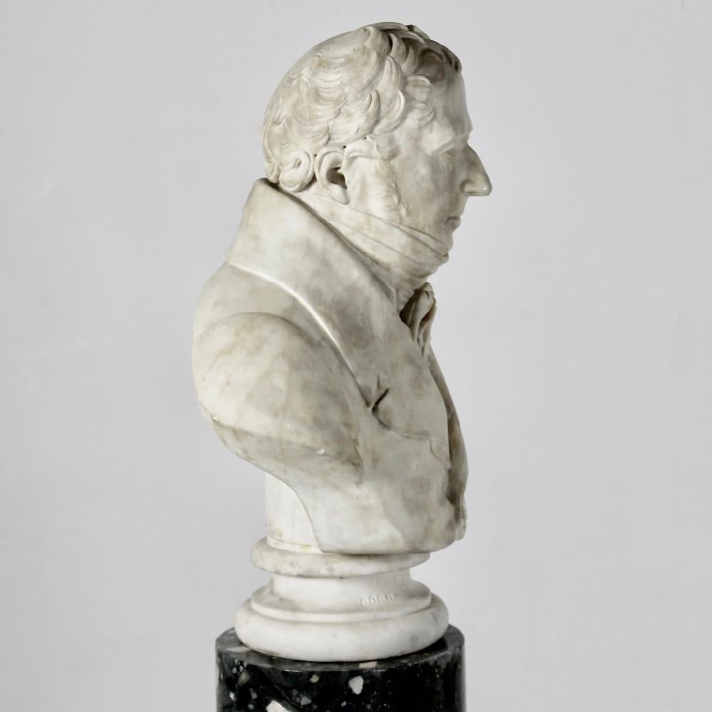 Georgian Fine Statuary Marble Bust of James Montgomery