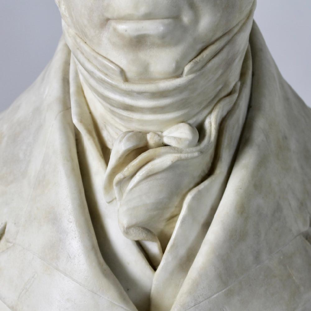 19th Century Fine Statuary Marble Bust of James Montgomery