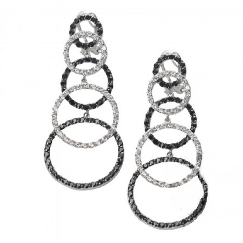 Fine Sterling Rhodium Plating Elegant Earrings by Feri  For Sale
