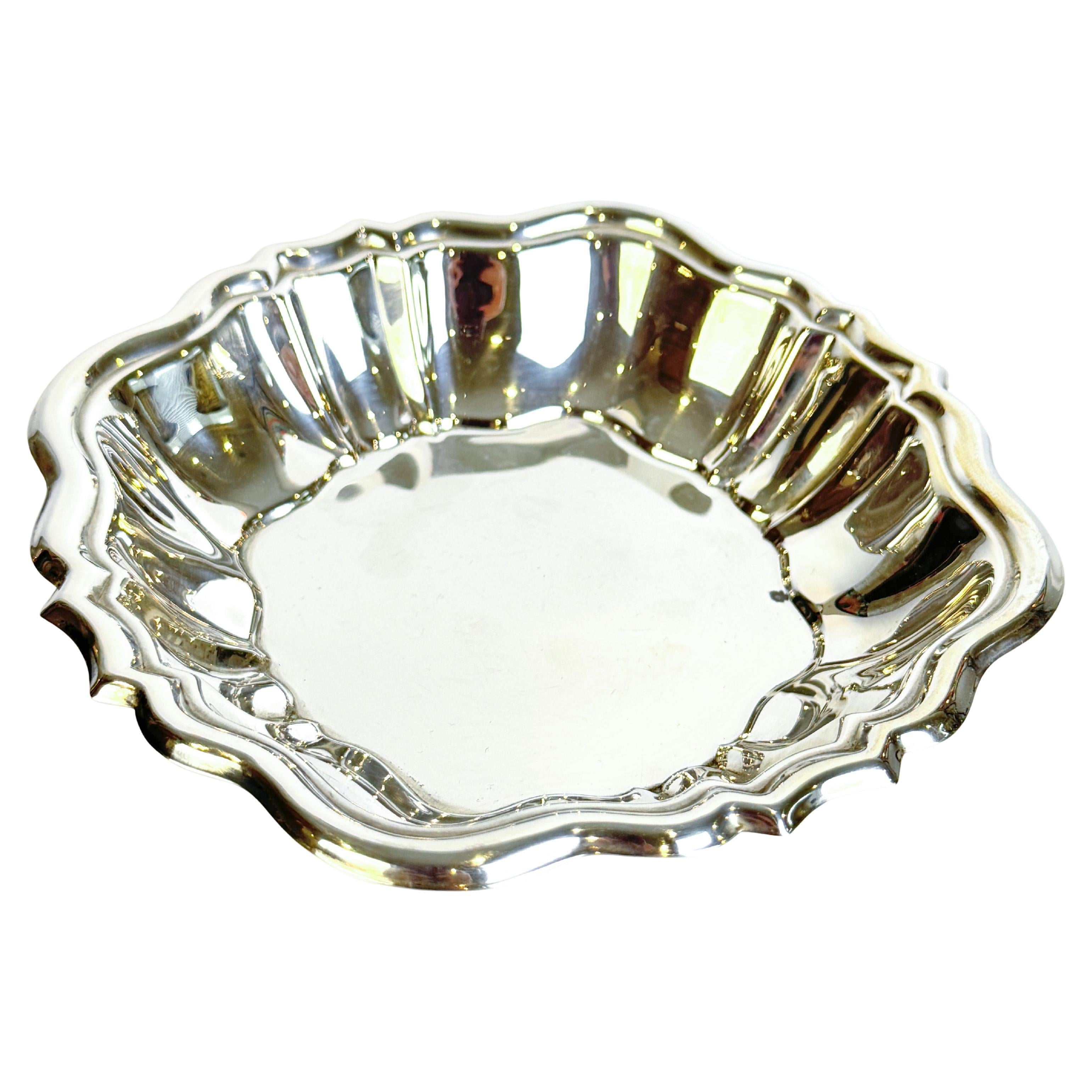 Fine Sterling Silver Candy Dish in the Chippendale Style, Mid-20th Century