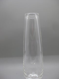 Fine Steuben Glass 8" Teardrop Crystal Vase by David Hills Signed!