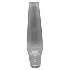Fine Steuben Glass 8" Teardrop Crystal Vase by David Hills Signed!